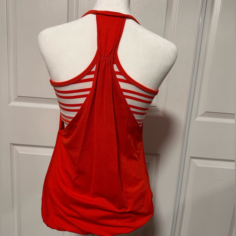 Lululemon No Limits tank, Love Red and white stripes size 8 - Picture 4 of 7